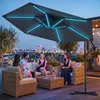 Luxus LED Sonnenschirm mit RGB Beleuchtung inkl. Produktbild-Vorschau 1