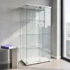 INONEFT Sklenená vitrína stojaca, biela (36,49 x 80,49 x Náhľad obrázku produktu 11