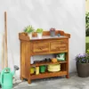vidaXL Armadio da giardino naturale 78 x 36,5 x 78 cm in Anteprima dell’immagine prodotto 2