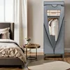 Intirilife Faltschrank 68 x 45 x 175 cm in GRAU - Mit Produktbild-Vorschau 4