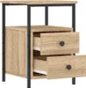 A close-up view of a wooden nightstand with two drawers. Náhľad obrázku produktu