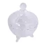 Glas Bonbonglas 13cm mit Deckel Kristall-Design | Elegante Produktbild-Vorschau 2