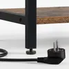Tavolino Relaxdays con prese di corrente, porta USB, tasca Anteprima dell’immagine prodotto 6