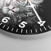 Wanduhr - Rund - Glasuhr - Weiß Tiger Schwarz und Weiß - Produktbild-Vorschau 5