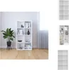 vidaXL Libreria/Sideboard Bianco 66×30×130 cm Materiale a Anteprima dell’immagine prodotto 1