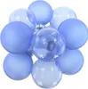 6er Set Glasbomben glatt matt blau 6cm Produktbild-Vorschau 6