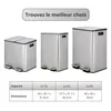 Vidacharmy 2×20L poubelle en inox avec pédale et filtre Voir les images du produit 3