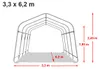 TOOLPORT Tendone Garage 3,3x6,2 m grigio  PE 600 N Anteprima dell’immagine prodotto 4