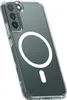 A clear, professional studio shot of a transparent phone case with a white MagSafe ring on a white background. Anteprima dell’immagine prodotto