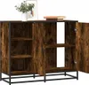 vidaXL Kredens dąb wędzony 92x35x76 cm materiał Podgląd zdjęcia produktu 1