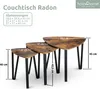 holz4home® Beistelltisch Radon im 3er Set I Industrial-Look Produktbild-Vorschau 6