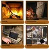 Regál na drevo na krb s 4-dielnym setom príslušenstva, Náhľad obrázku produktu 4