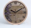 Holzuhr 25fi cm wanduhr - schwarze Spitzen - Lavendel auf Produktbild-Vorschau 1