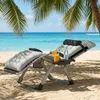 LZQ Gartenliege Klappbar bis 160 kg, Gepolsterter Produktbild-Vorschau 8