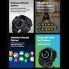 A collage of images showcasing a smartwatch and its features, with text descriptions and icons. Produktbild-Vorschau