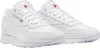 A pair of white Reebok sneakers is shown from a slightly elevated side angle against a white background. Voir les images du produit