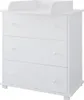 A white baby dresser with a changing station on top. Produktbild-Vorschau