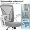 Bürostuhl ergonomisch mit Mesh-Rückenlehne, 90° klappbare Produktbild-Vorschau 4