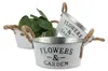 Pflanzentopf/Blumentopfschale Jardin - rund - Zink - weis - Produktbild-Vorschau 4
