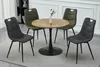 Table de salle à manger ronde EDIN - chêne / noir Voir les images du produit 4