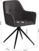 Homestyle4u Chaise rembourrée avec accoudoirs pivotante Lot Voir les images du produit 5