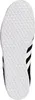 The sole of a black Adidas Gazelle sneaker with white stripes is shown from an underneath perspective. Produktbild-Vorschau