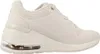 A side view of a beige Skechers sneaker with a wedge heel and clear air cushioning. Produktbild-Vorschau