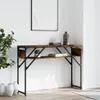 vidaXL Konzolový stolek s policí kouřový dub 105x30x75cm Náhled obrázku produktu 2