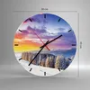 Wanduhr - Rund - Glasuhr - Berge Schnee Winter - 30x30cm - Produktbild-Vorschau 3