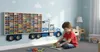 Modellauto-Regal für 80 Autos 1:64 – Wandregal & Setzkasten für Spielzeugautos, US-Truck-Motiv, Weiß, Birken-Sperrholz – im eingerichteten Kinderzimmer Produktbild-Vorschau