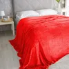 Červená prikrývka 200x220cm reliéfne pruhy prehoz na posteľ Náhľad obrázku produktu 7