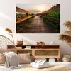 Bild auf Leinwand - Leinwandbild - Fußgängerbrücke Meer Produktbild-Vorschau 7