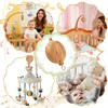 Baby Mobile Spieluhr, Holzoptik Music Box Bettglocke, Produktbild-Vorschau 7