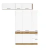 Vigo Aufsatzschrank Hochschrank 80 cm Eiche Lancelot Weiß Produktbild-Vorschau 6