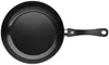 A black frying pan with a black handle, shown from a top-down perspective against a white background. Náhľad obrázku produktu