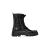 A black leather lace-up boot is shown against a white background. Produktbild-Vorschau