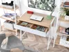 Scrivania con cassetto ARGI - bianco / rovere sonoma Anteprima dell’immagine prodotto 8