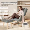 Kreslo na hojdanie s podnožkou, sivé, ergonomická hojdacia Náhľad obrázku produktu 8
