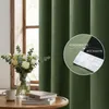 Geprägte Vorhänge Grün 2er Set Blickdicht 85% - 310GSM Produktbild-Vorschau 6
