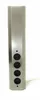 A vertical power strip with four outlets is shown against a white background. Produktbild-Vorschau