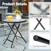 Glas-Gartentisch klappbar, Esstisch aus gehärtetem Glas, Produktbild-Vorschau 3