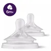 Two clear baby bottle nipples are shown against a white background. Produktbild-Vorschau