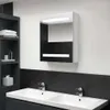 The Living Store LED koupelnová zrcadlová skříňka Lesklá Náhled obrázku produktu 1