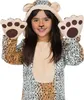 Nahaufnahme Leopard Kostüm Leopardin Wildkatze Shari für Kinder mit erhobenen Tatzen von Vorne Produktbild-Vorschau