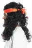 WIG ME UP Perücke Stirnband lang Locken lockig braun Hippie Produktbild-Vorschau 3