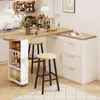 MODFU: Bar tafel, keukenbuffet met 3 lades en een zijplank. Productafbeelding-voorbeeld 1