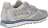 A side view of a gray sneaker with blue accents. Produktbild-Vorschau