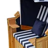 XL Wellness Strandkorb Volllieger Liegekorb Binz 305 Grau Produktbild-Vorschau 6