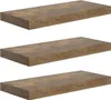 Three wooden shelves are stacked vertically against a white background. Produktbild-Vorschau