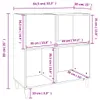 vidaXL Skříň na talíře černá 84,5x38x89 cm odvozený výrobek Náhled obrázku produktu 8